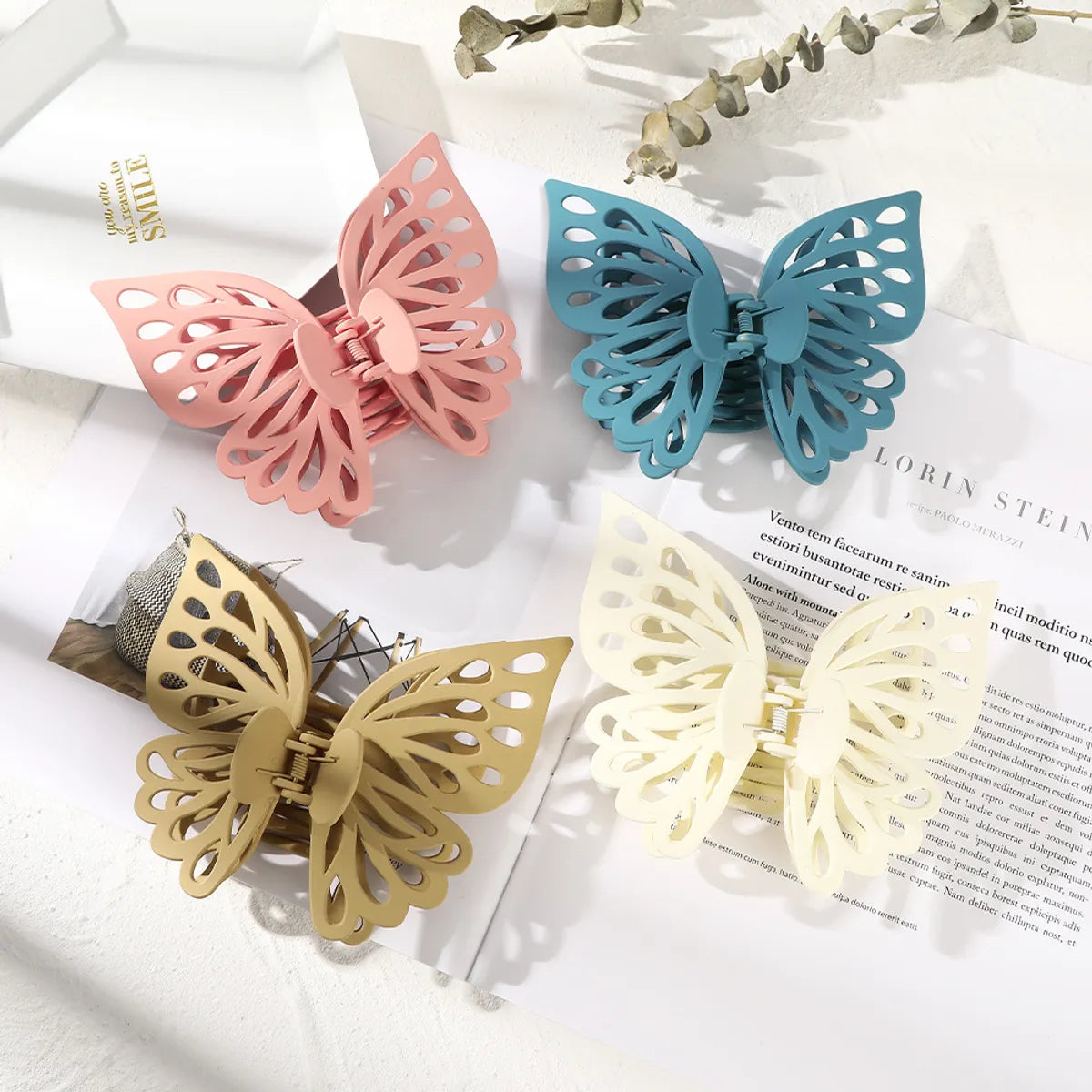 Simple Style Butterfly Plastic Handmade Hair Claws 1 Piece