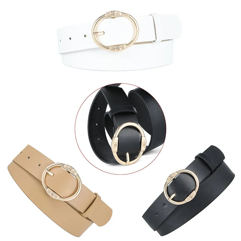 Simple Style Butterfly Pu Leather Alloy Women'S Leather Belts