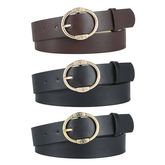 Simple Style Butterfly Pu Leather Alloy Women'S Leather Belts