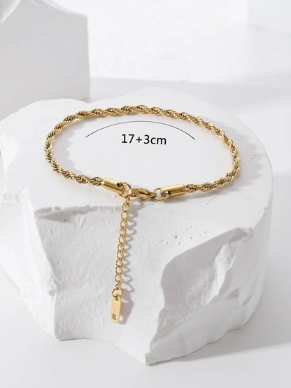 Simple Style Butterfly Stainless Steel 18k Gold Plated Bracelets