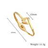 Simple Style Butterfly Titanium Steel Plating Bangle