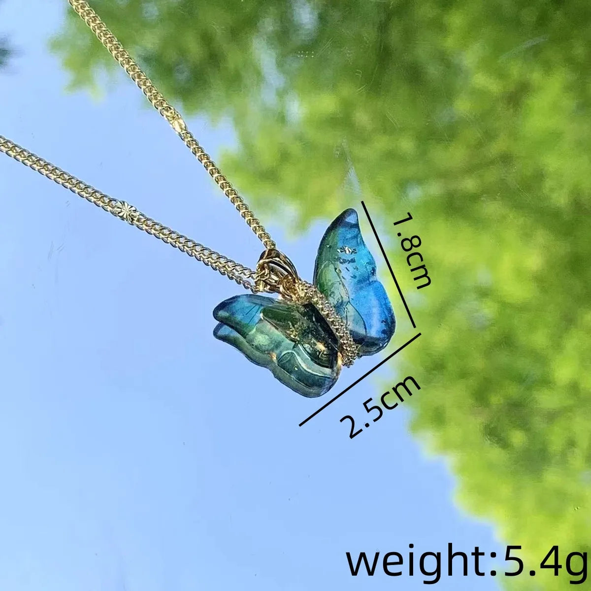 Simple Style Butterfly Turquoise Copper Wholesale Pendant Necklace