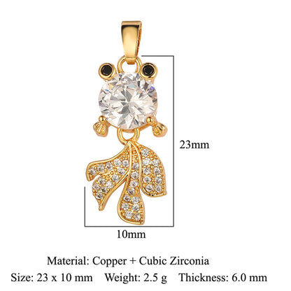 Simple Style Butterfly Copper Inlay Zircon Charms Jewelry Accessories