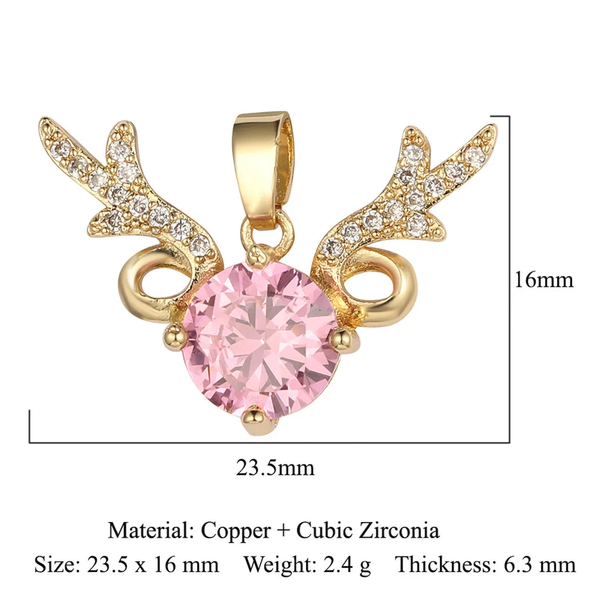 Simple Style Butterfly Copper Inlay Zircon Charms Jewelry Accessories