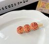 Women'S Simple Style C Shape Chili Chicken Wings Alloy Resin Patchwork Hair Clip