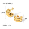 Simple Style C Shape Plating 316 Stainless Steel  Ear Studs