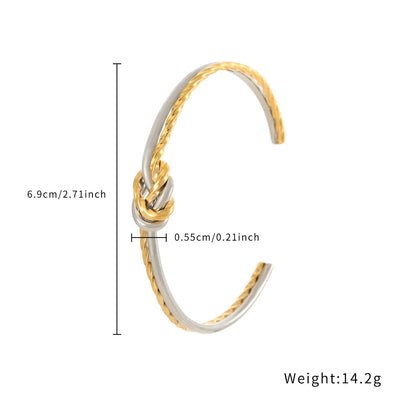 Simple Style C Shape Stainless Steel Titanium Steel Plating Rose Gold Plated Gold Plated Silver Plated Bangle