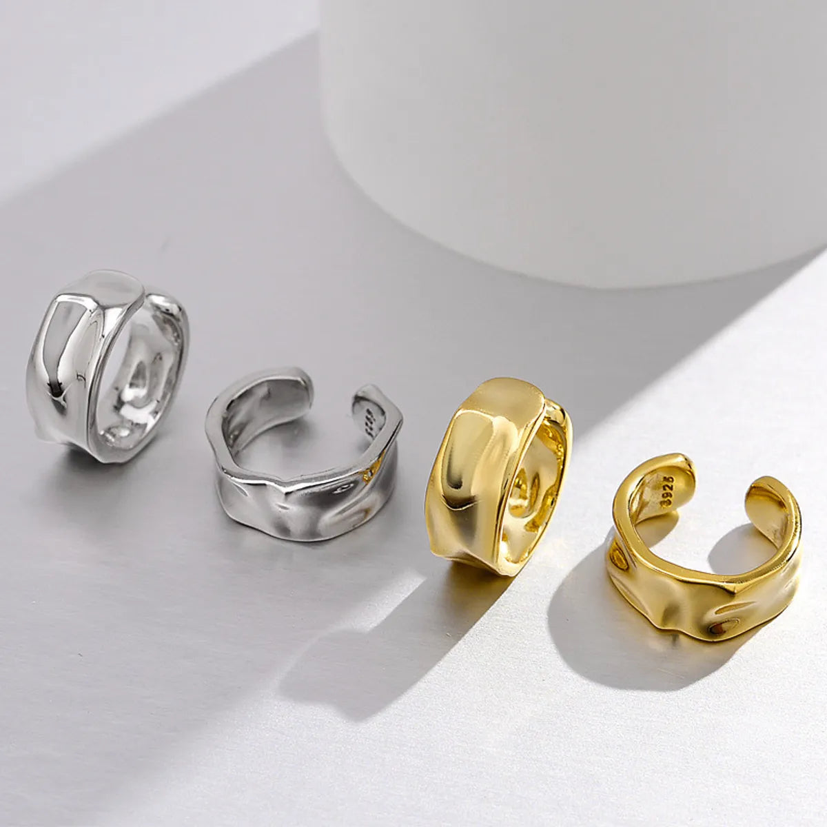 1 Piece Simple Style C Shape Plating Sterling Silver Ear Clips