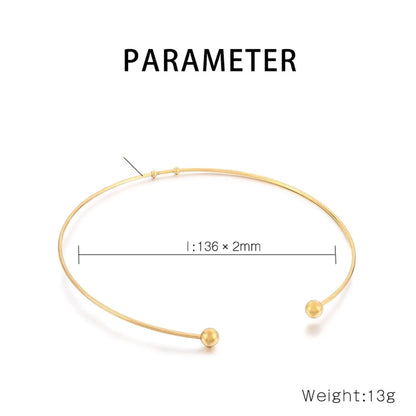 Simple Style C Shape Titanium Steel Plating Choker