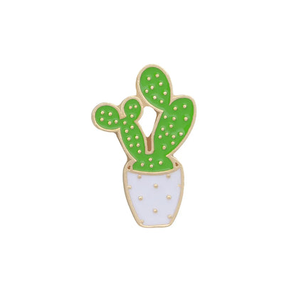 Simple Style Cactus Alloy Enamel Metal Unisex Brooches