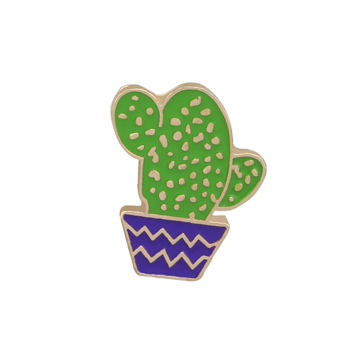 Simple Style Cactus Alloy Enamel Metal Unisex Brooches