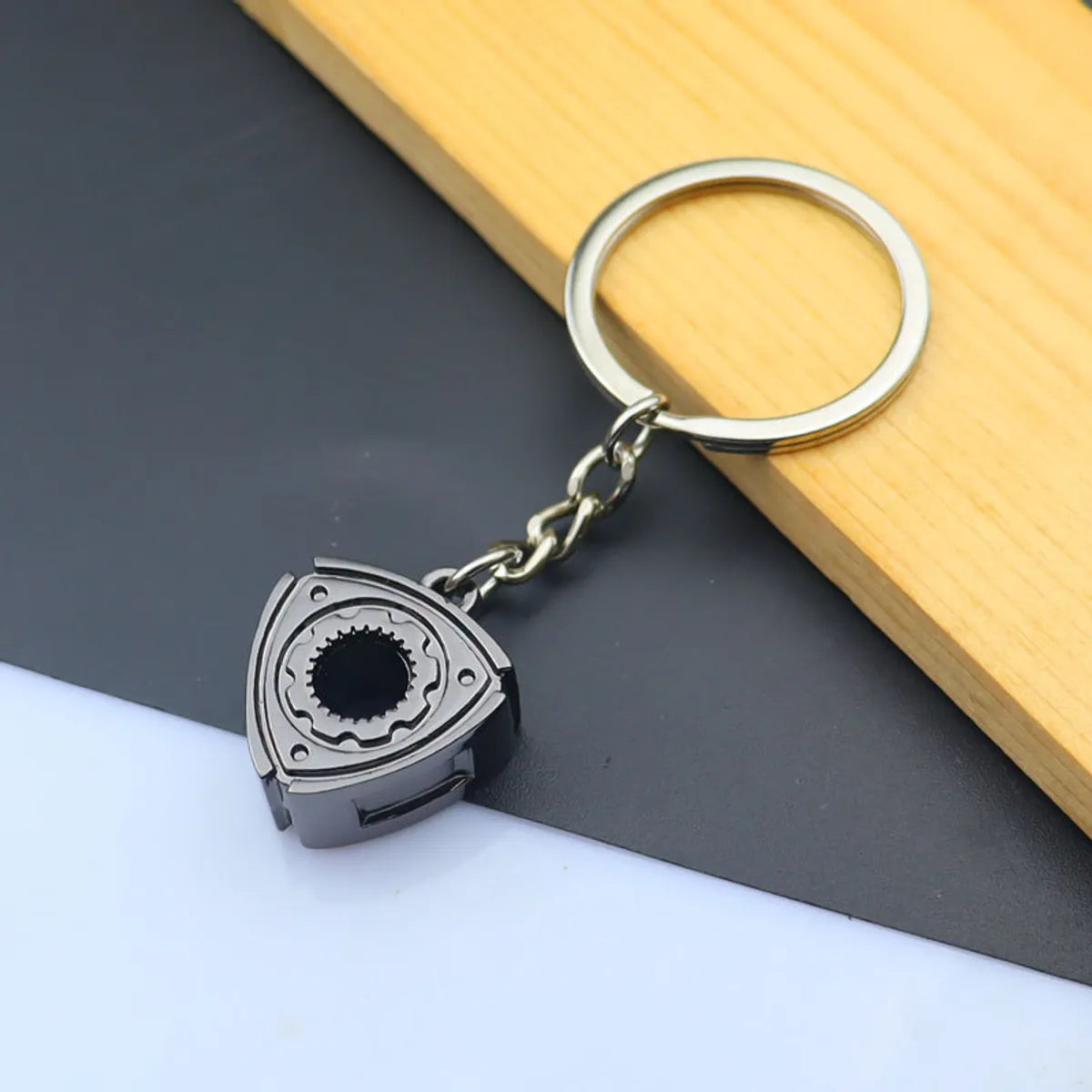 Simple Style Car Wheel Metal Unisex Bag Pendant Keychain