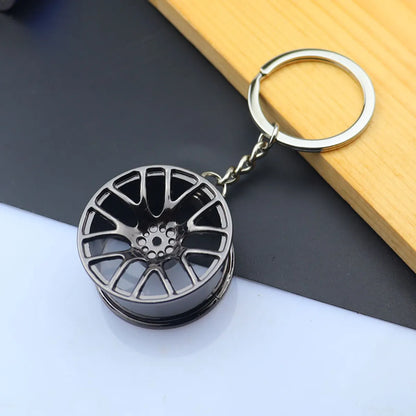 Simple Style Car Wheel Metal Unisex Bag Pendant Keychain