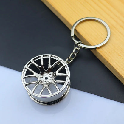 Simple Style Car Wheel Metal Unisex Bag Pendant Keychain