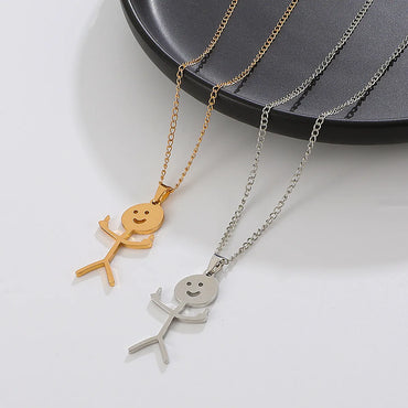 Simple Style Cartoon Character Stainless Steel Pendant Necklace Plating Stainless Steel Necklaces 1 Piece