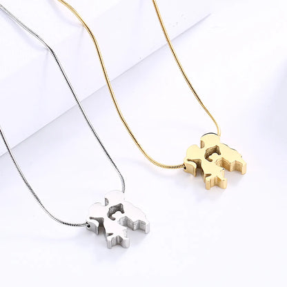 Simple Style Cartoon Character Titanium Steel Plating Gold Plated Earrings Necklace