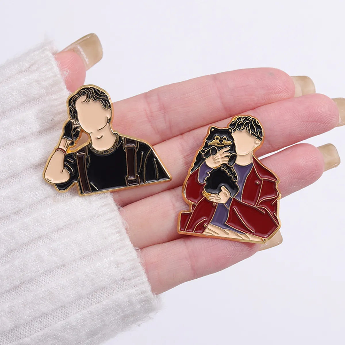 Simple Style Cartoon Character Zinc Alloy Plating Unisex Brooches