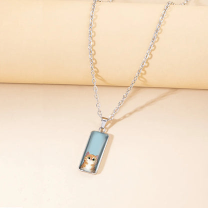 Simple Style Cat Alloy Patchwork Women's Pendant Necklace