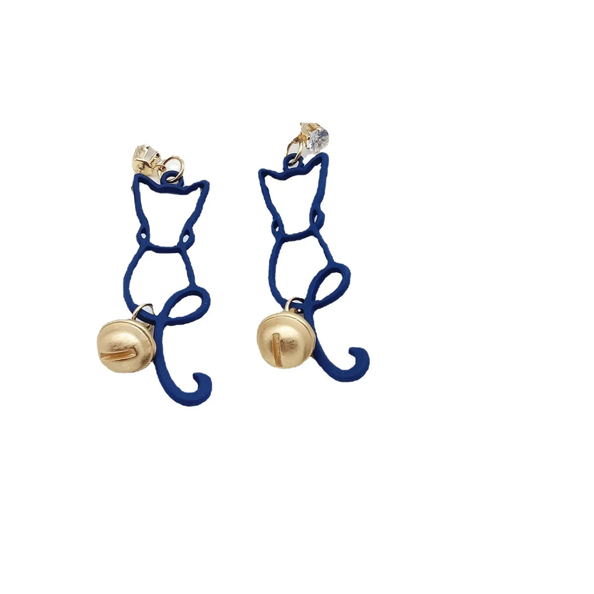 Simple Style Cat Alloy Stoving Varnish Drop Earrings