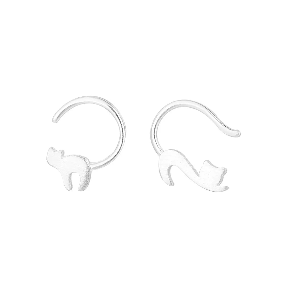 Simple Style Cat Copper Plating Ear Studs 1 Pair