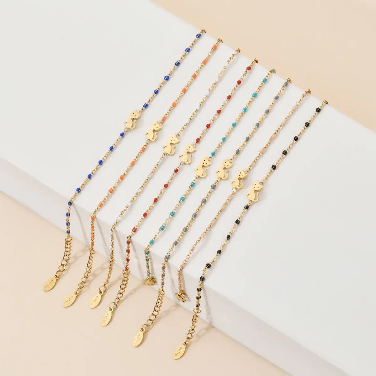 Simple Style Cat Stainless Steel Plating 18k Gold Plated Bracelets