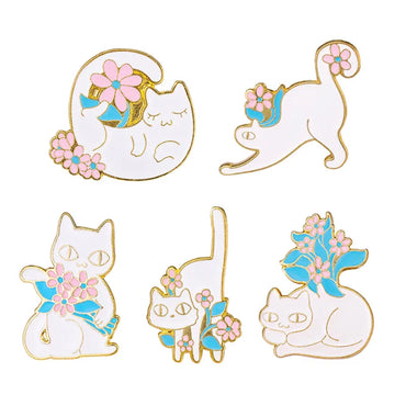 Simple Style Cat Zinc Alloy Stoving Varnish Women'S Brooches