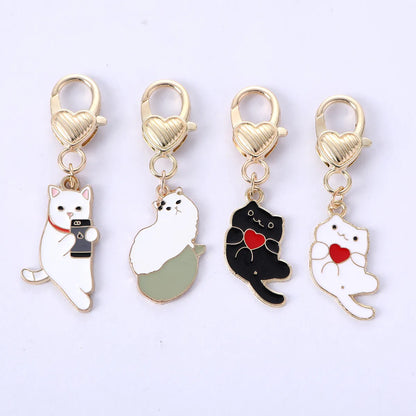 Simple Style Cat Zinc Alloy Women'S Keychain