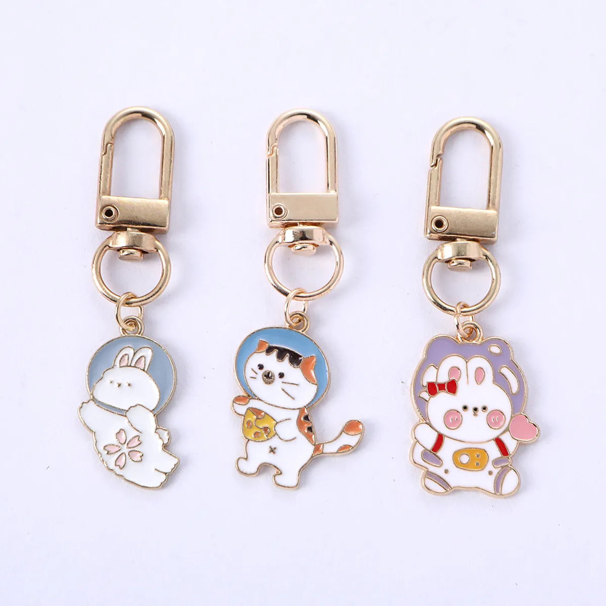 Simple Style Cat Zinc Alloy Women'S Keychain