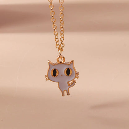 Simple Style Cat Zinc Alloy Women'S Pendant Necklace