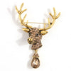 Simple Style Christmas Tree Alloy Inlay Rhinestones Pearl Women'S Brooches 1 Piece