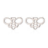 Simple Style Christmas Tree Heart Shape Elk Stainless Steel Plating Hollow Out Ear Studs 1 Pair