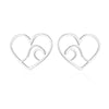 Simple Style Christmas Tree Heart Shape Elk Stainless Steel Plating Hollow Out Ear Studs 1 Pair