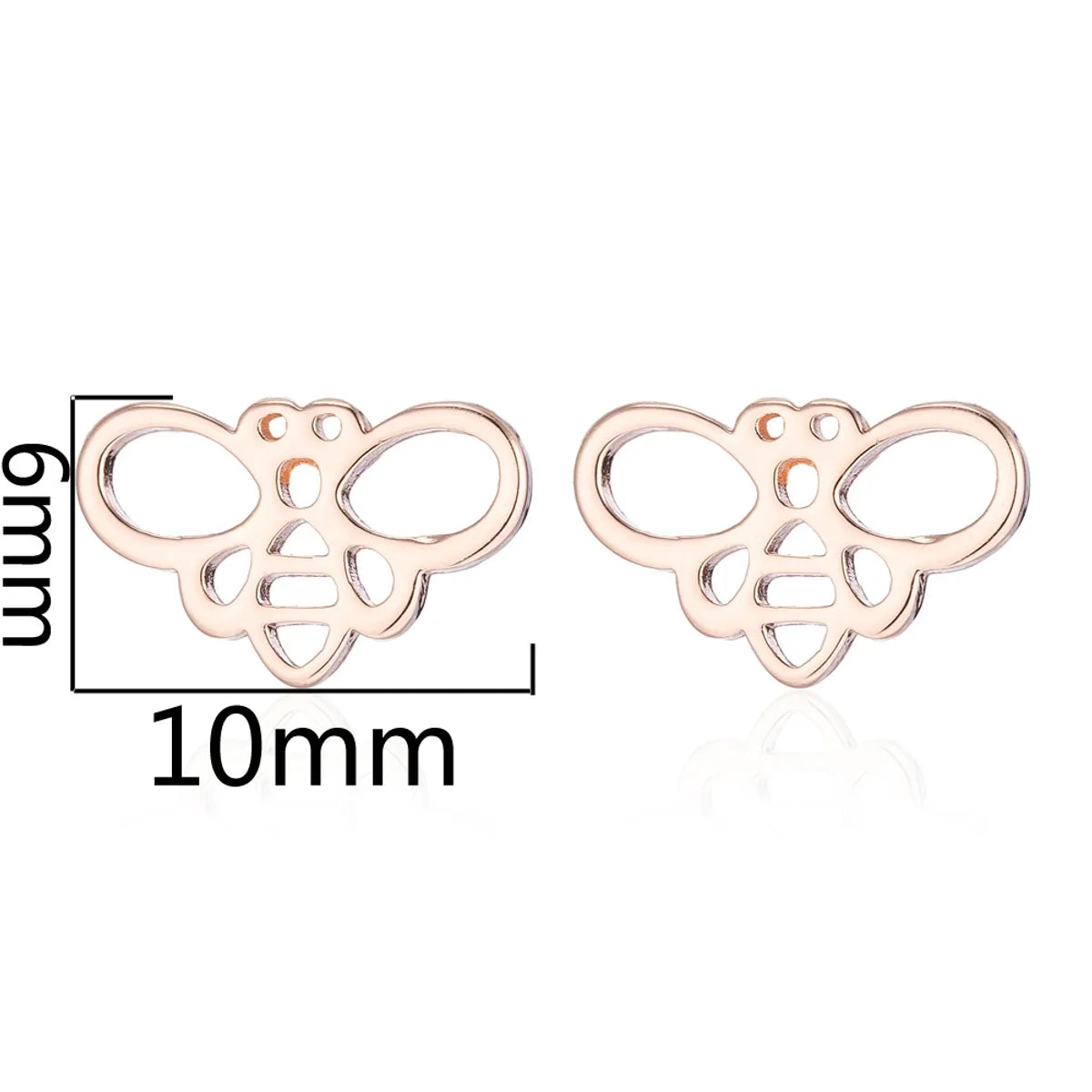 Simple Style Christmas Tree Heart Shape Elk Stainless Steel Plating Hollow Out Ear Studs 1 Pair