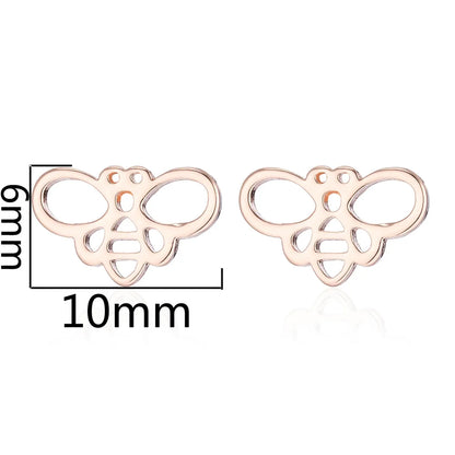 Simple Style Christmas Tree Heart Shape Elk Stainless Steel Plating Hollow Out Ear Studs 1 Pair