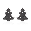 Simple Style Christmas Tree Heart Shape Elk Stainless Steel Plating Hollow Out Ear Studs 1 Pair