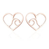 Simple Style Christmas Tree Heart Shape Elk Stainless Steel Plating Hollow Out Ear Studs 1 Pair