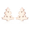 Simple Style Christmas Tree Heart Shape Elk Stainless Steel Plating Hollow Out Ear Studs 1 Pair