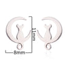 Simple Style Christmas Tree Heart Shape Elk Stainless Steel Plating Hollow Out Ear Studs 1 Pair