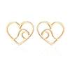 Simple Style Christmas Tree Heart Shape Elk Stainless Steel Plating Hollow Out Ear Studs 1 Pair