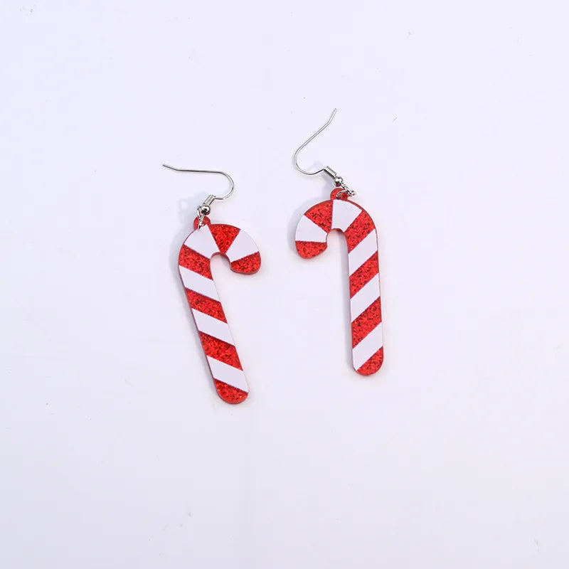 Simple Style Christmas Tree Santa Claus Arylic Stoving Varnish Women'S Earrings 1 Pair