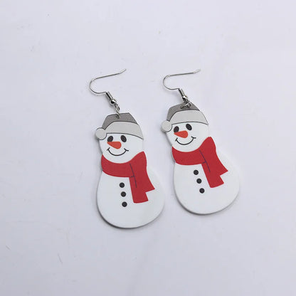 Simple Style Christmas Tree Santa Claus Arylic Stoving Varnish Women'S Earrings 1 Pair