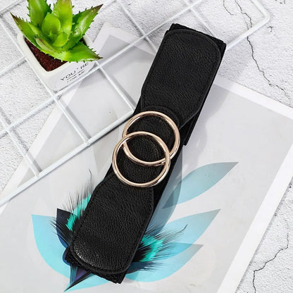 Simple Style Circle Alloy Elastic Band Belt