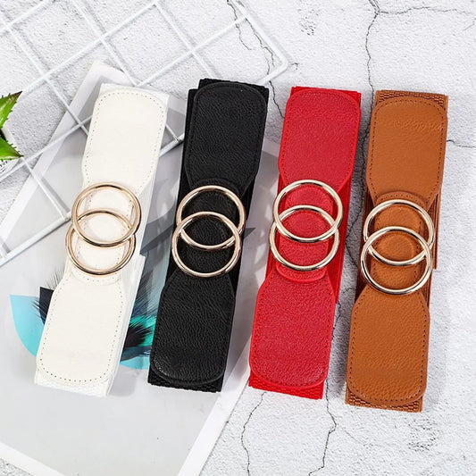 Simple Style Circle Alloy Elastic Band Belt