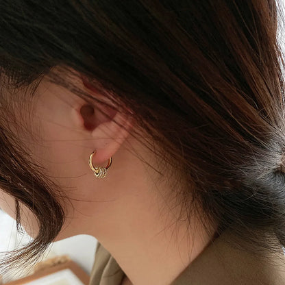 Simple Style Circle Alloy Plating Gold Plated Women's Earrings