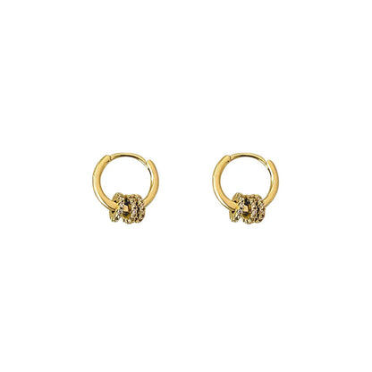 Simple Style Circle Alloy Plating Gold Plated Women's Earrings