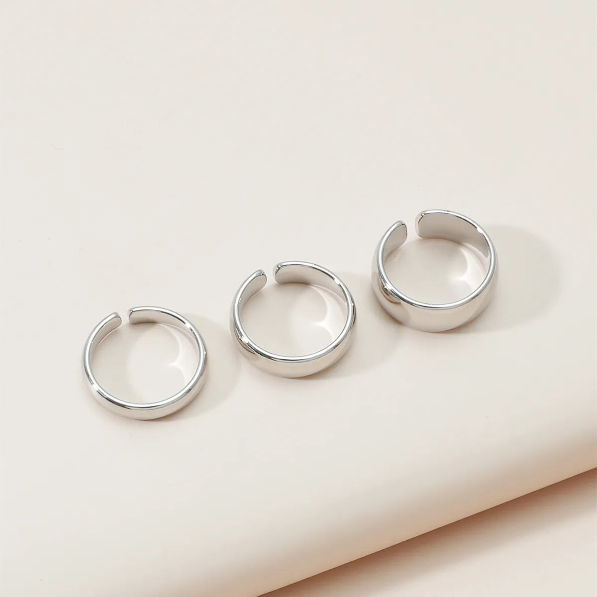 Simple Style Circle Alloy Plating Women's Open Ring