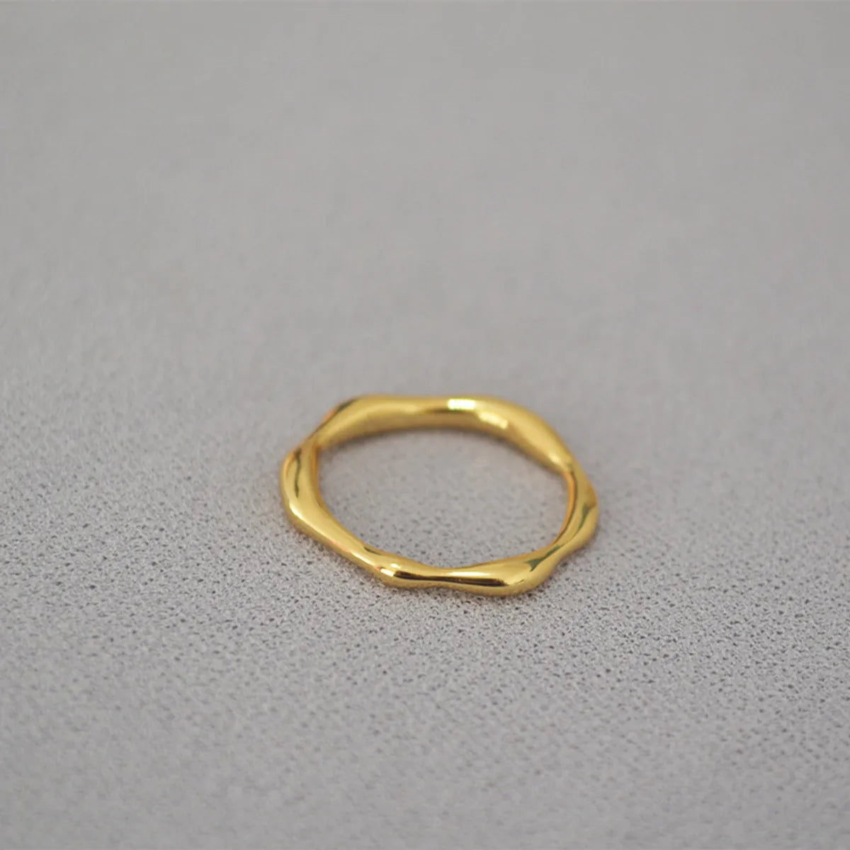 Simple Style Circle Copper Irregular Plating 18k Gold Plated Rings