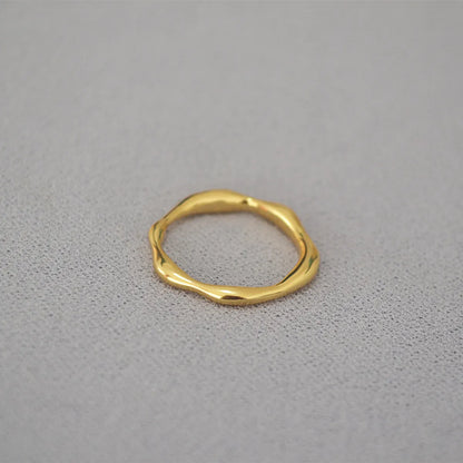 Simple Style Circle Copper Irregular Plating 18k Gold Plated Rings