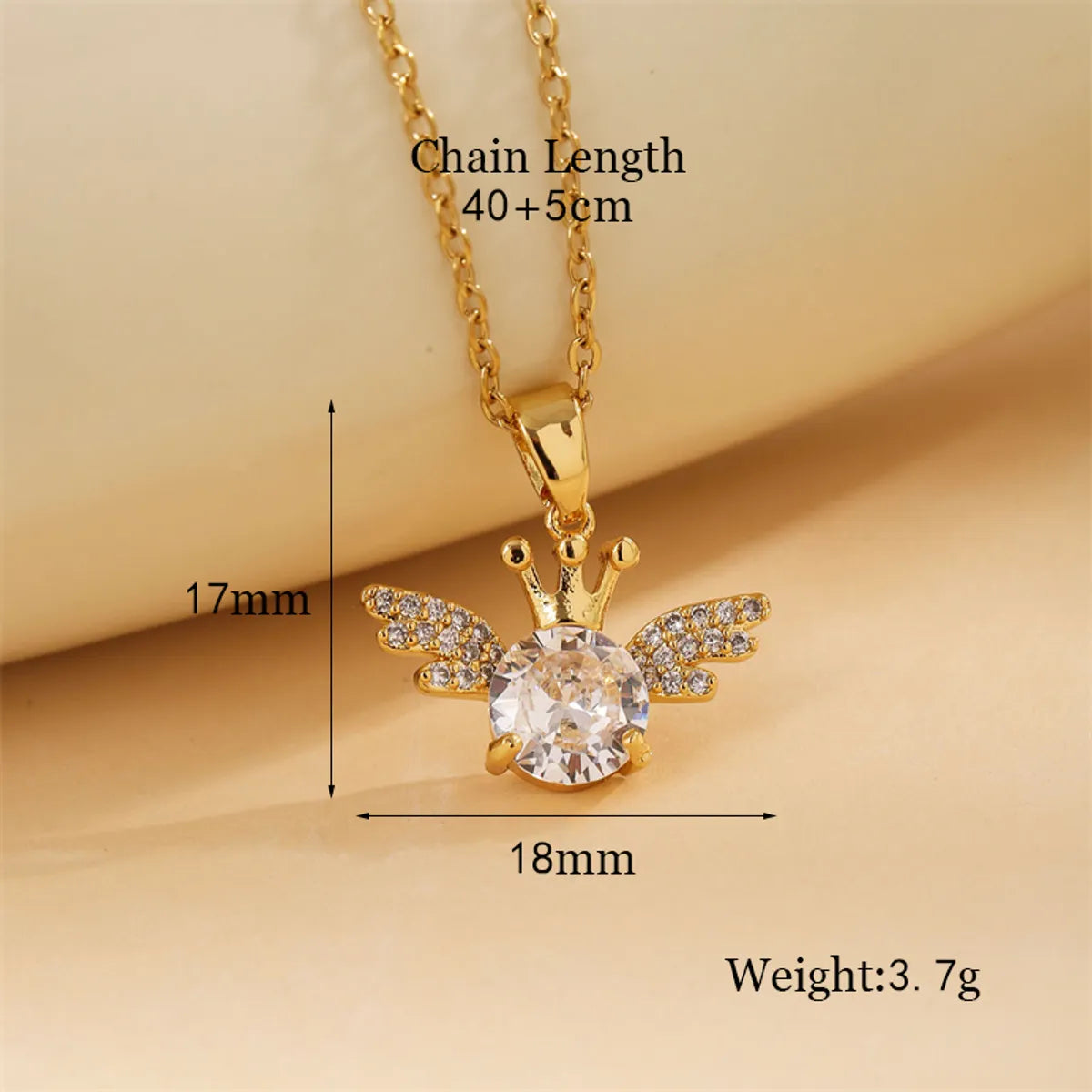 Stainless Steel Titanium Steel 18K Gold Plated Simple Style Plating Inlay Circle Heart Shape Flower Zircon Pendant Necklace