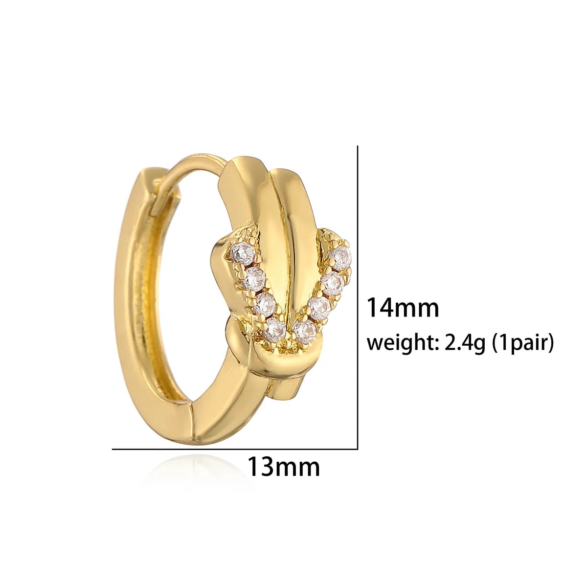 Simple Style Circle Knot Copper Plating Hollow Out Inlay Zircon 18k Gold Plated Jewelry Set